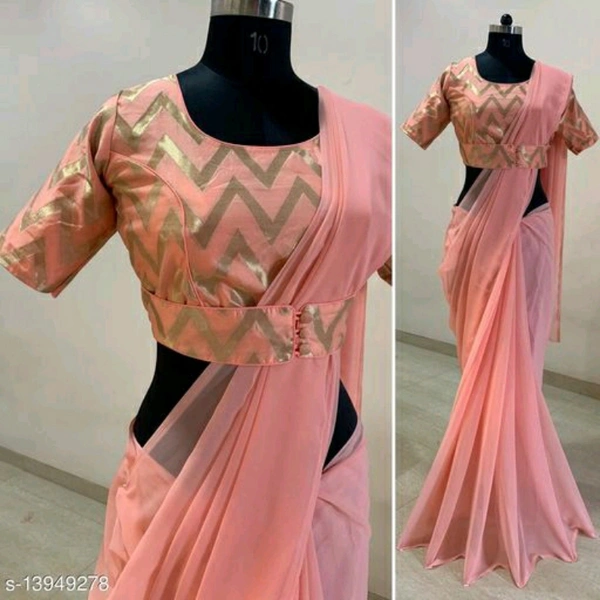 Designer Sarees - Peach