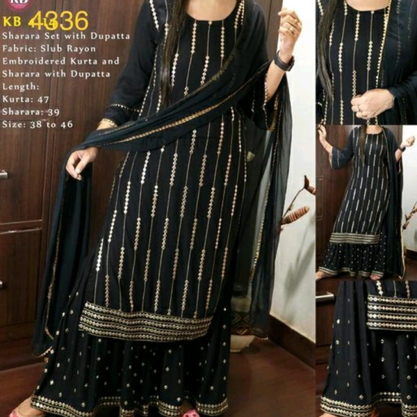 Kurti Set - Black, L
