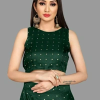 Lehenga - Semi-stitched, Green