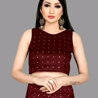 Lehenga - Maroon, Semi-stitched