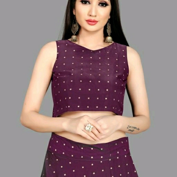 Lehenga - Purple, Semi-stitched