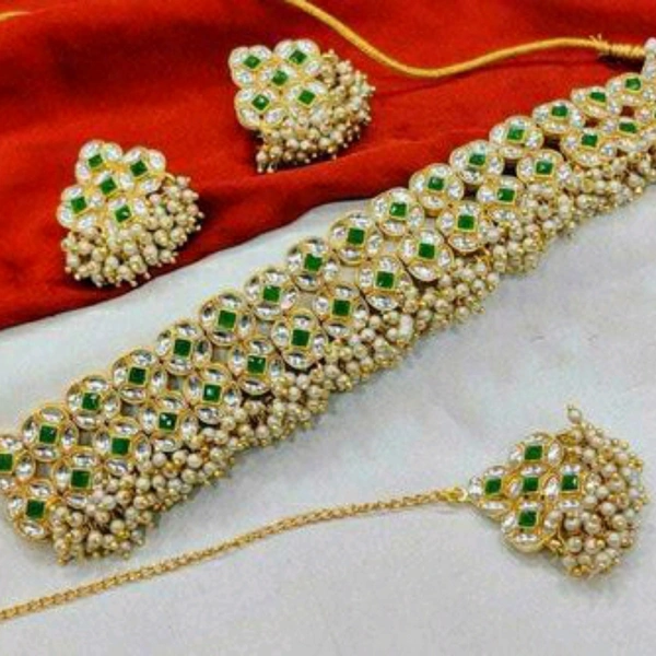 Choker Set - Green, Free size