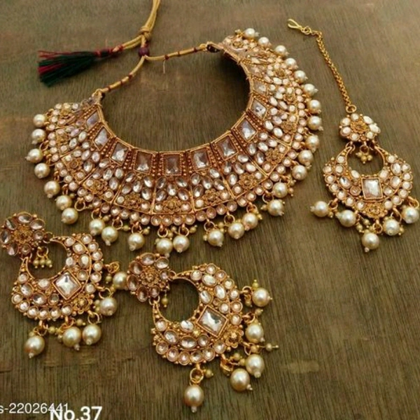 Necklace Set - White, Free size 