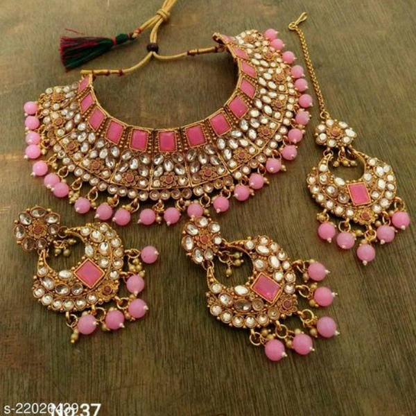Necklace Set - Pink, Free size