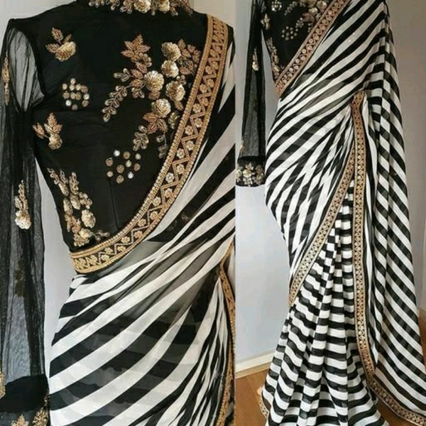 Designer Sarees - Black, Free size