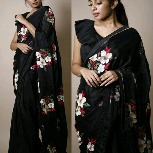 Designer Sarees - Black, Free size