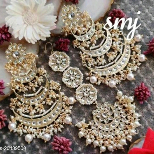 Maangtika and earrings set - FREE SIZE