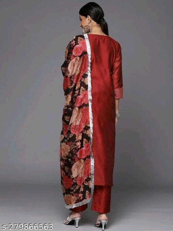 Kurti Set For Women  - Guardsman Red, M