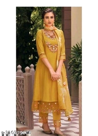 Kurti Set For Women  - Lightning Yellow, L