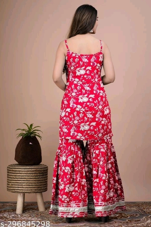 Sharara Set For Women  - Red, S