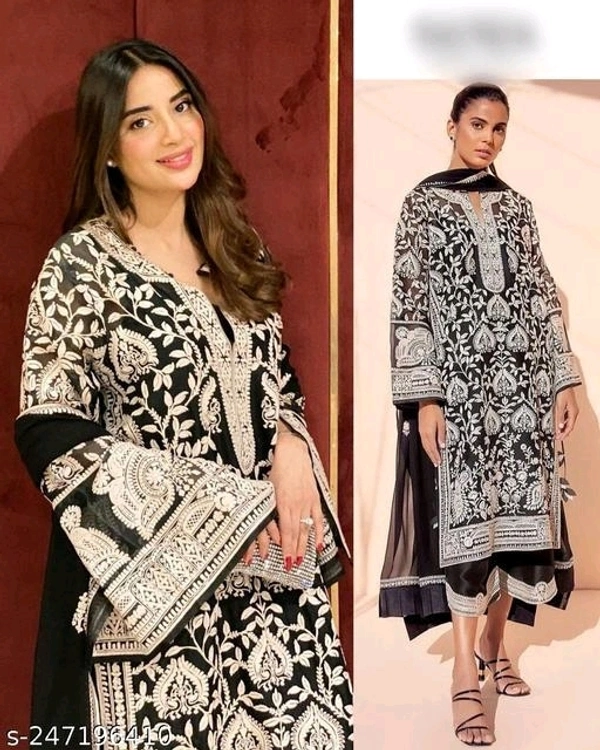 Kurti Set For Women  - Black, M