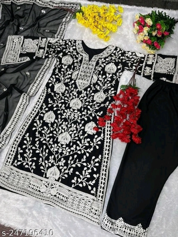 Kurti Set For Women  - Black, XXL