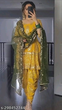 Dhoti Salwar Set - Gold, XL