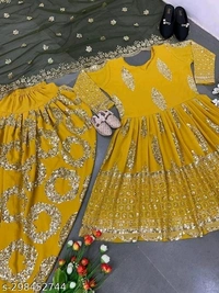 Dhoti Salwar Set - Gold, XL