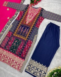 Pakistani Suits For Women  - Magenta / Fuchsia, M