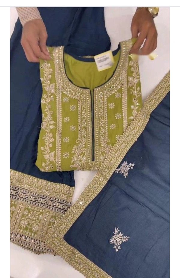 Pakistani Suits For Women  - Chartreuse, Free Size