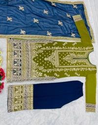 Pakistani Suits For Women  - Chartreuse, Free Size