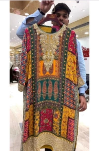 Pakistani Suits For Women  - Gold, Free Size