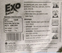 Exo Steel Scruber (Bartan Safai Scruber) Useful With Surf Sabun - 11g