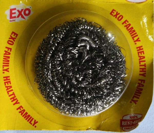 Exo Steel Scruber (Bartan Safai Scruber) Useful With Surf Sabun - 11g