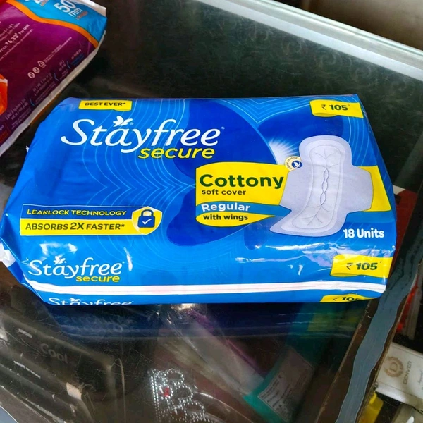 Stayfree Secure Cotton Comfort Pad Whisper - 18 Untis