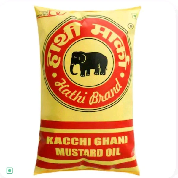 Hathi Kachi Ghani Mustard Oil  - 1Liter