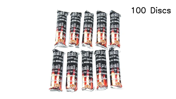 4CaolKings (Pack of 10 Roll (100 DISC)) Charcoal Tablets for Burning Dhoop|Frankincense|Magic Coal|Hookah |Free Delivery - 10 PACK