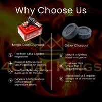 4CaolKings (Pack of 40 Roll (400 DISC)) Charcoal Tablets for Burning Dhoop|Frankincense|Magic Coal|Hookah |Free Delivery - 40 PACK