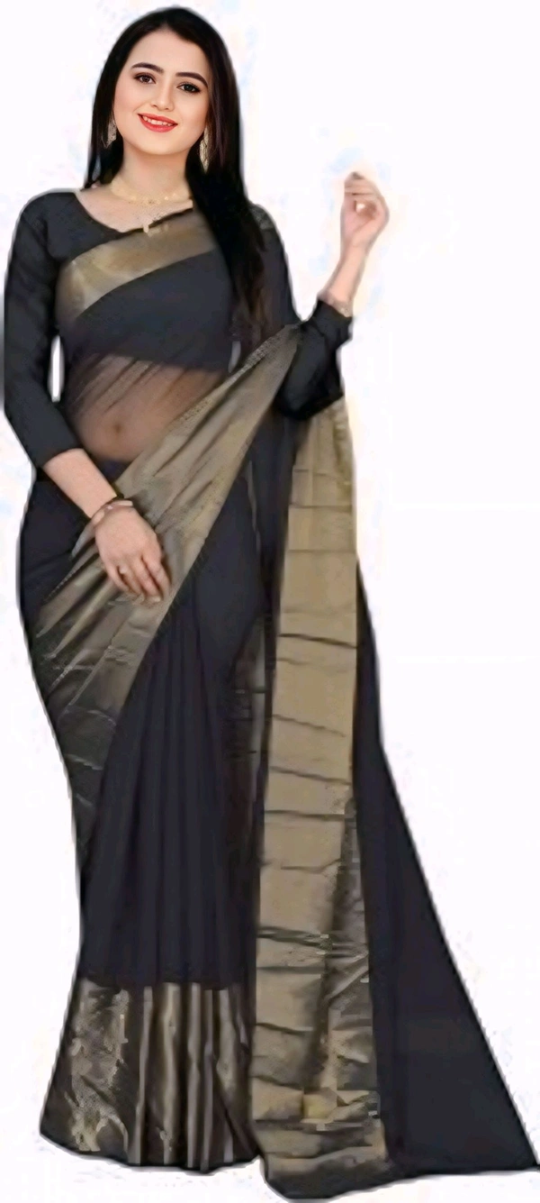 Two-Tone Chiffon  Saree With Blouse. Pair it with a stylish blouse and delicate jewelry to complete your ethereal look. Ideal for those who love a touch of modern elegance in their traditional attire. - Free Size