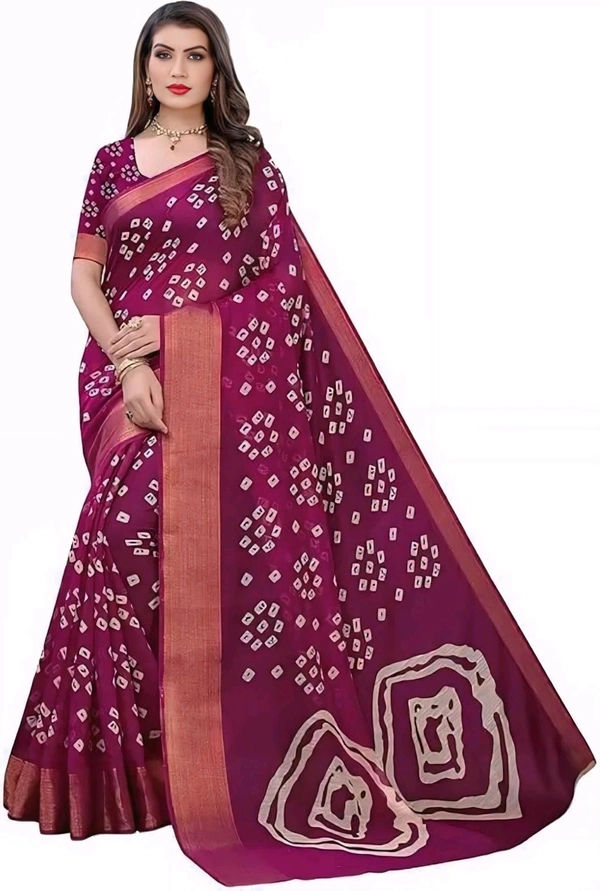 NavSarjan Women's cotton Printed Saree with Blouse Piece. This saree combines simplicity with sophistication, making it a versatile addition to your wardrobe - Free Size