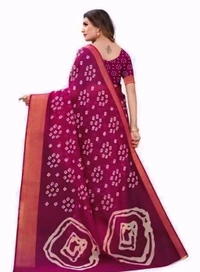 NavSarjan Women's cotton Printed Saree with Blouse Piece. This saree combines simplicity with sophistication, making it a versatile addition to your wardrobe - Free Size