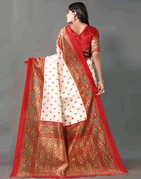Glamarous Mysore Silk Saree. The Mysore saree is the epitome of timeless elegance and sophistication, crafted from the finest silk to exude a luxurious sheen and softness.  - Free Size