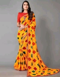 BANDHEJ SAREES, BANDHANI SAREES With Blouse.This Saree Is usually made from lightweight fabrics like georgette, chiffon, cotton, or silk, making them comfortable and elegant for any occasion  - Free Size