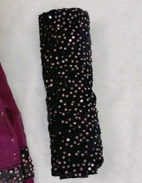 UNIQUE DESIGN SEQUINS WORK SAREE WITH BLOUSE PIECE. This masterpiece features intricate sequin work crafted in a rhythmic pattern that reflects timeless sophistication. Designed to make every occasion extraordinary, this saree combines luxury with comfort, perfect for weddings, parties, or festive gatherings. - Free Size