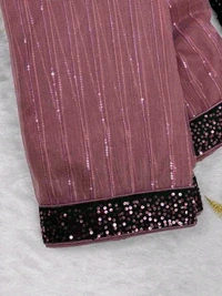 UNIQUE DESIGN SEQUINS WORK SAREE WITH BLOUSE PIECE. This masterpiece features intricate sequin work crafted in a rhythmic pattern that reflects timeless sophistication. Designed to make every occasion extraordinary, this saree combines luxury with comfort, perfect for weddings, parties, or festive gatherings.  - Free Size