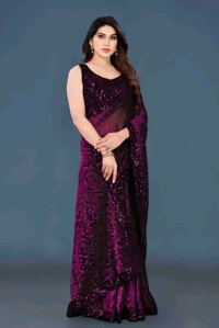 The Sanskriti vastra Refiend Saree With Blouse.  - Free Size