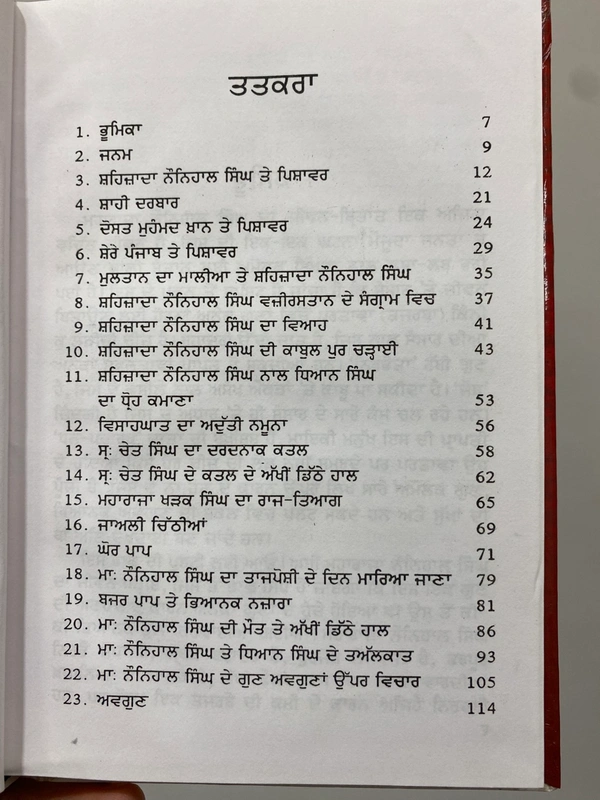 Lahore Publishers ਜੀਵਨ ਬ੍ਰਿਤਾਂਤ ਮਹਾਰਾਜਾ ਕੰਵਰ ਨੌਨਿਹਾਲ ਸਿੰਘ 