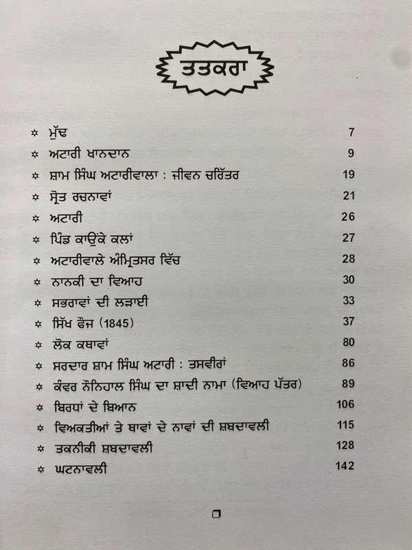Chattar Singh Publications ਸਰਦਾਰ ਸ਼ਾਮ ਸਿੰਘ ਅਟਾਰੀਵਾਲਾ