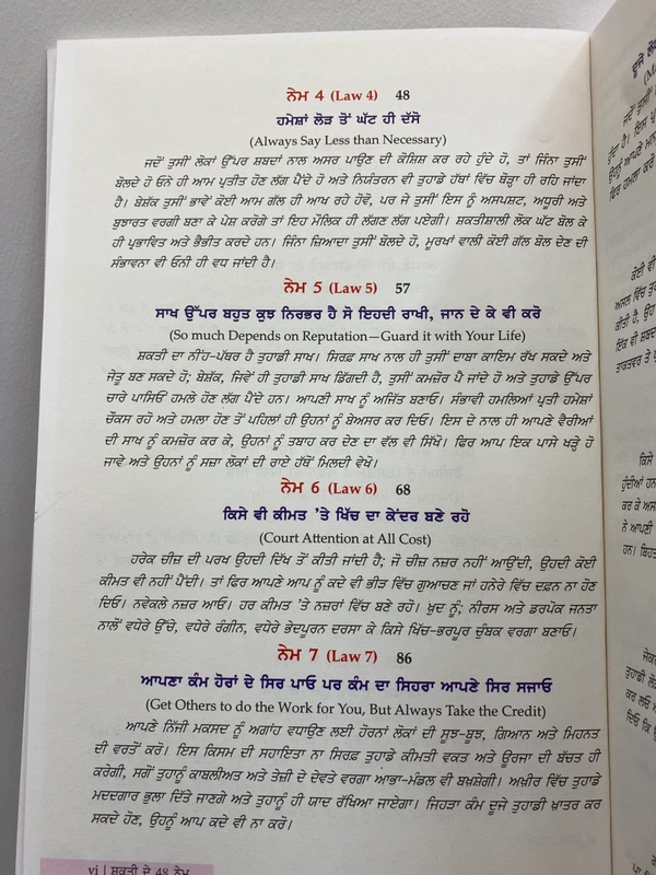 21st Century Publication ਸ਼ਕਤੀ ਦੇ 48 ਨੇਮ ॥ The 48 Laws of Power