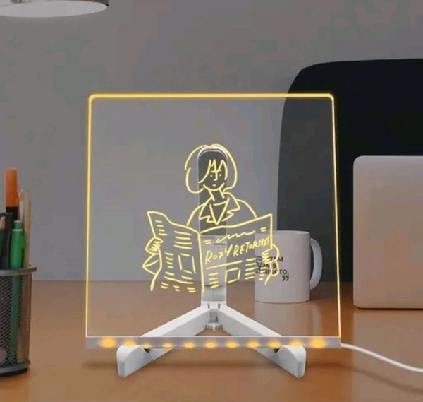 3D Acrylic Writing Board With PenName: 3D Acrylic Writing Board With Pen3D Acrylic Led Message Board - Freesize