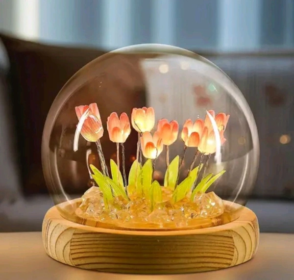 DHARAent. Tulip Night Light LED Decorations Lamp,Glass Artificial Tulip-s Bedroom Flower Table Lamp,Birthday Mothers Day Gifts for Girlfriend Mom Women Her Wife Sister GirlsName: DHARAent. Tulip Night Light LED Decorations Lamp,Glass Artificial Tulip-s Bedroom Flower Table Lamp,Birthday Mothers Day Gifts for Girlfriend Mom Women Her Wife Sister GirlsMaterial: CrystalIs Assembly Req