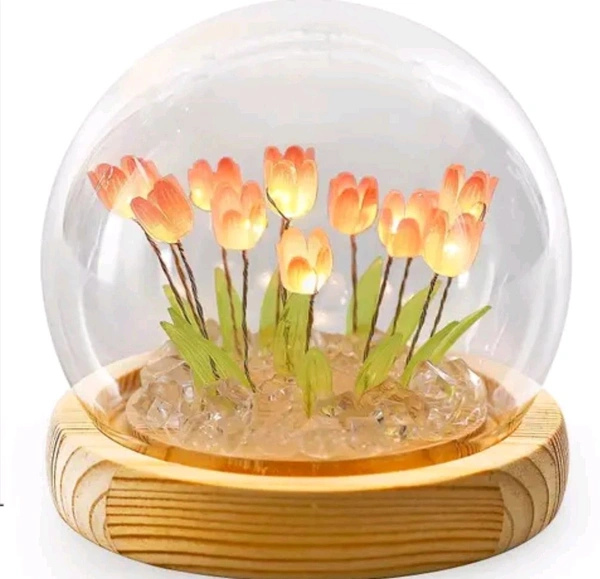DHARAent. Tulip Night Light LED Decorations Lamp,Glass Artificial Tulip-s Bedroom Flower Table Lamp,Birthday Mothers Day Gifts for Girlfriend Mom Women Her Wife Sister GirlsName: DHARAent. Tulip Night Light LED Decorations Lamp,Glass Artificial Tulip-s Bedroom Flower Table Lamp,Birthday Mothers Day Gifts for Girlfriend Mom Women Her Wife Sister GirlsMaterial: CrystalIs Assembly Req