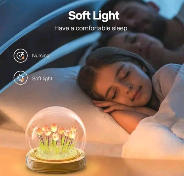 DHARAent. Tulip Night Light LED Decorations Lamp,Glass Artificial Tulip-s Bedroom Flower Table Lamp,Birthday Mothers Day Gifts for Girlfriend Mom Women Her Wife Sister GirlsName: DHARAent. Tulip Night Light LED Decorations Lamp,Glass Artificial Tulip-s Bedroom Flower Table Lamp,Birthday Mothers Day Gifts for Girlfriend Mom Women Her Wife Sister GirlsMaterial: CrystalIs Assembly Req