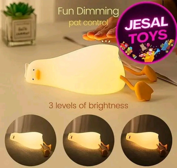 Jesal Cute Lay Ducky Night Light, USB Rechargeable, Changing Light, Room Decor Night Lamp Night Lamp