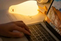 Jesal Cute Lay Ducky Night Light, USB Rechargeable, Changing Light, Room Decor Night Lamp Night Lamp