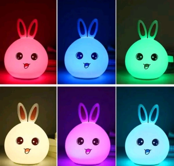  Rabbit Silicone Lamp Nursery Lamps for Room Portable LED Bunny Lamp USB Rechargeable Children Night LightName:  Rabbit Silicone Lamp Nursery Lamps for Room Portable LED Bunny Lamp USB Rechargeable Children Night LightMaterial: OthersIs Assembly Required: NoType of Bulb: LEDPower Source: Battery PoweredProduct Breadth: 7 cmProduct Height: 16 cmProduct Length: 12 cmNet Quantity (N):