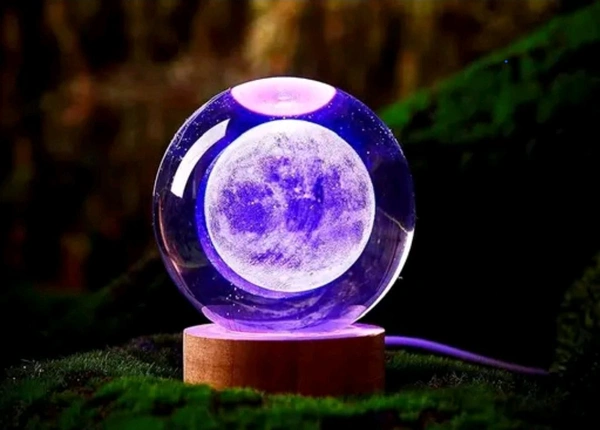 3D Elk Crystal Ball Night Light