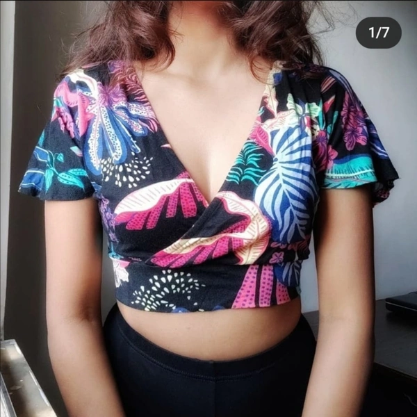 Only Wrap Top - Black, S-M