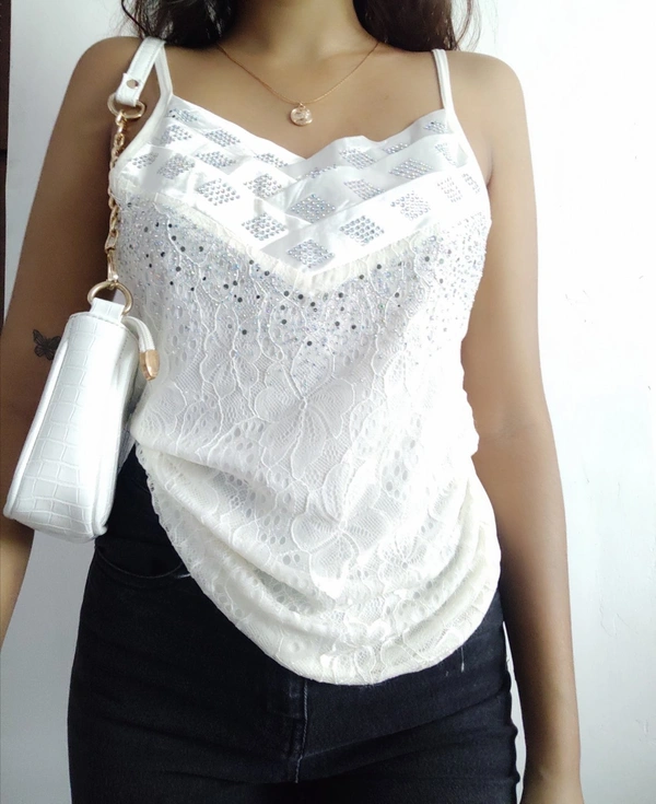 Bling Cami - Cream, S