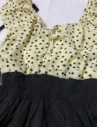 Polka Dot Dress - Beige/Black, Xs